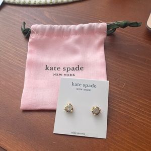 Kate Spade Cubic Zirconia studs (never been worn!) with original bag